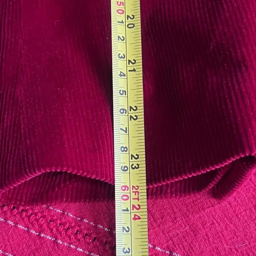 Saddlebred Corduroy Blazer Sport Coat Men Sz 40S Red Lined Pockets 2 Button NWOT